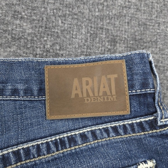 Ariat Jeans Mens 32x32 Blue Denim M4 Low Rise Boot Turnout Relaxed Western Work - Picture 13 of 13